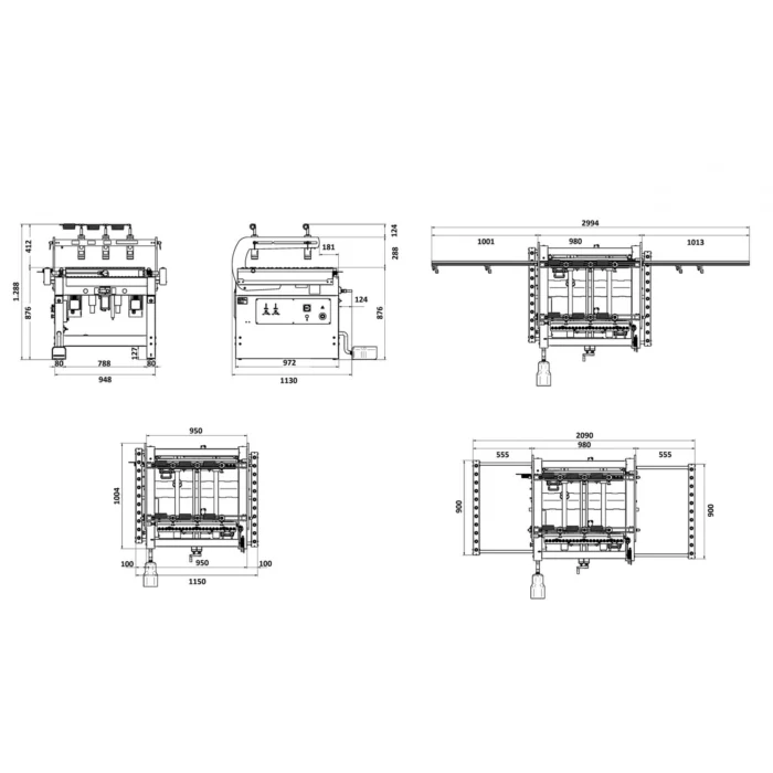 Mașină de găurit multiplu cu 2 unități de găurire verticale MAGGI System 46 - imagine 2